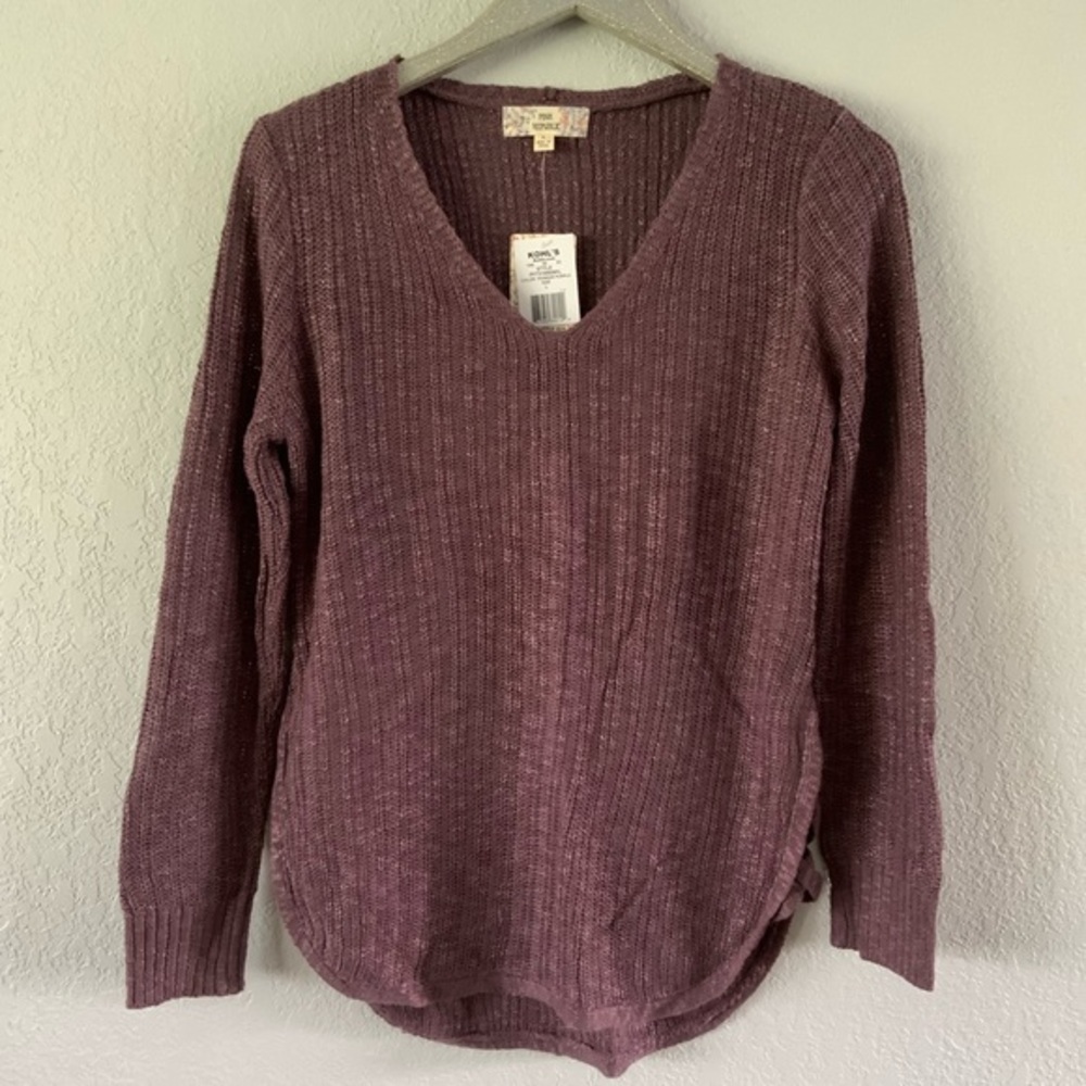 Pink Republic Pullover V-Neck Sweater NWT